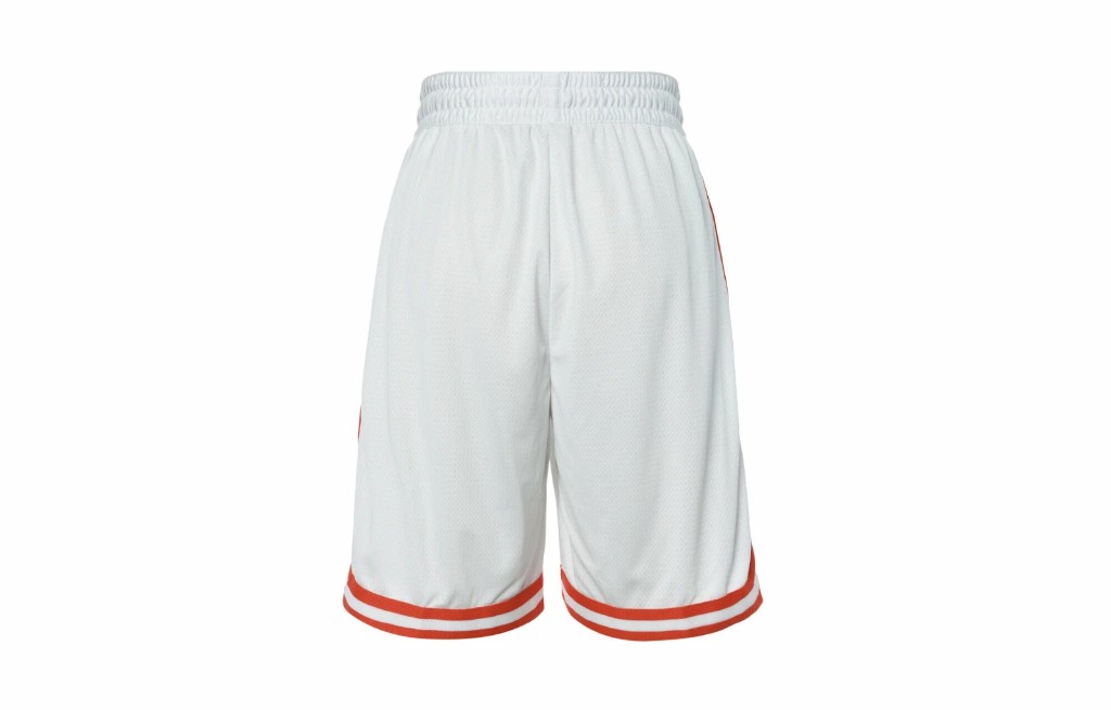 Basketball shorts — white red trim