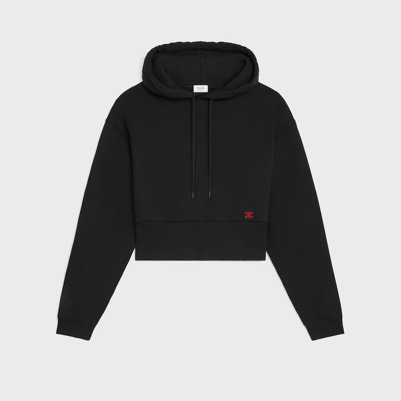 Cropped Hoodie — black