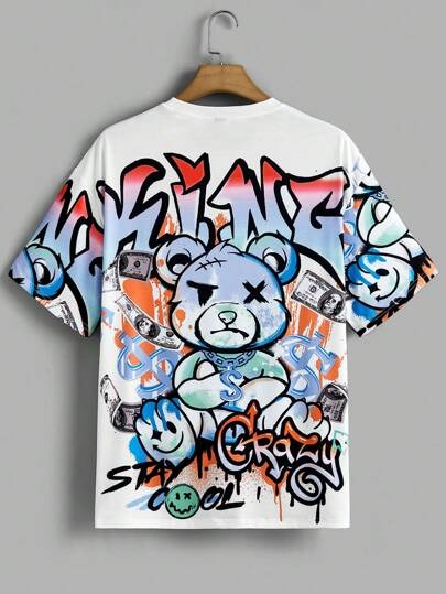 Graphic T-Shirt — graffiti teddy back