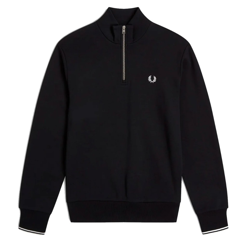 Half-Zip Sweatshirt — black laurel tip