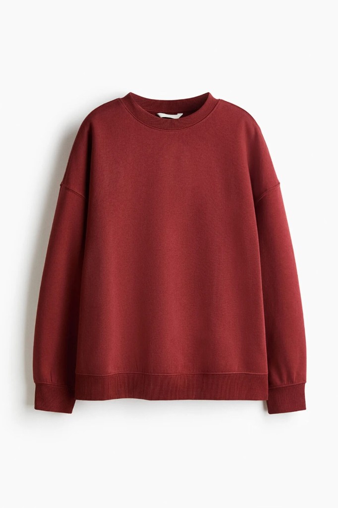 Oversized Sweatshirt — burgundy