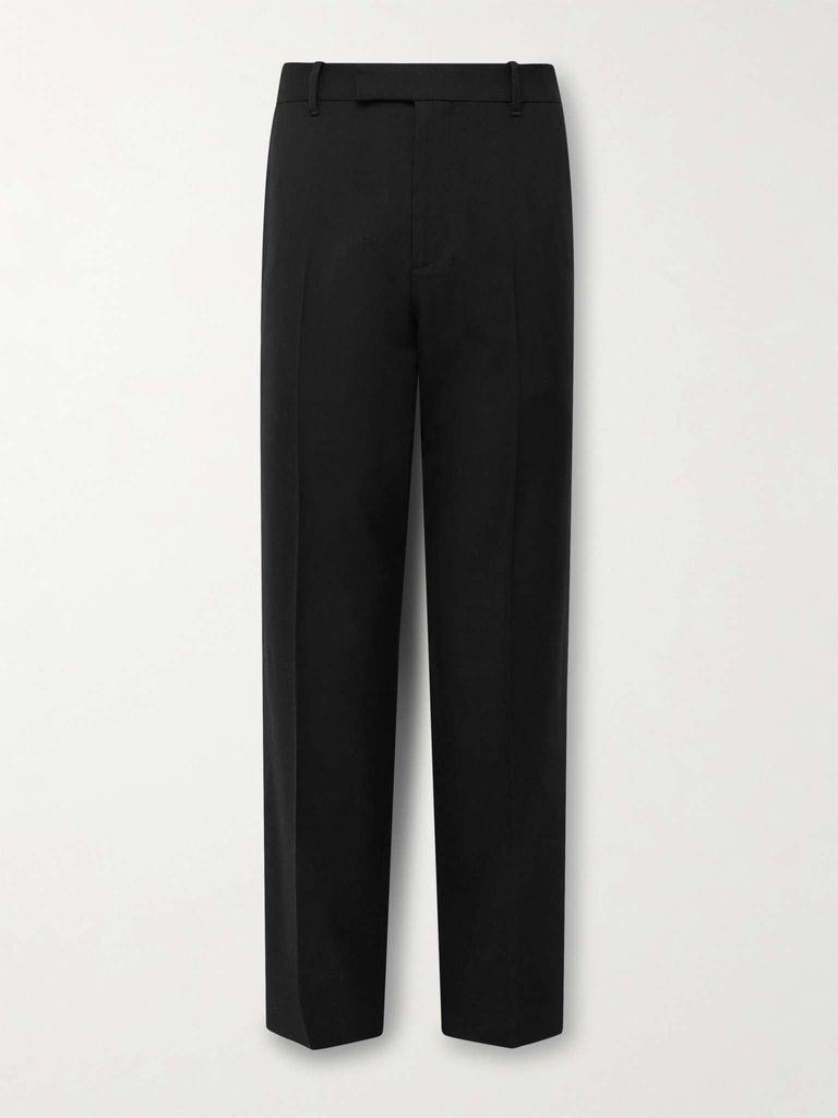 straight leg pants — black dress