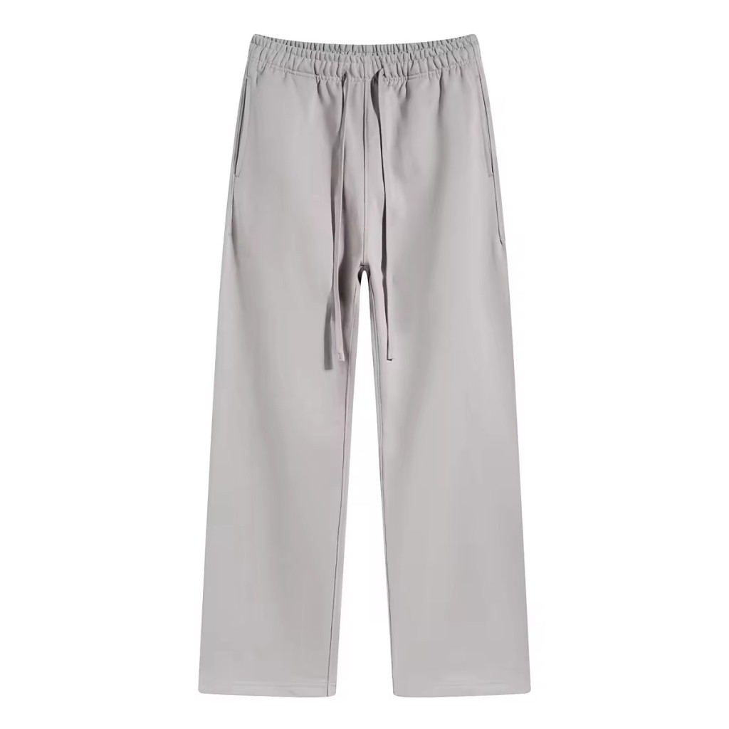 Sweat pants — light grey wide