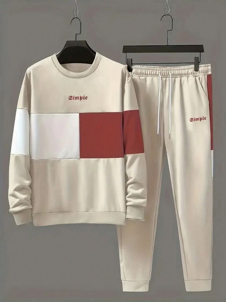 Sweatshirt + Jogger Set — cream simple