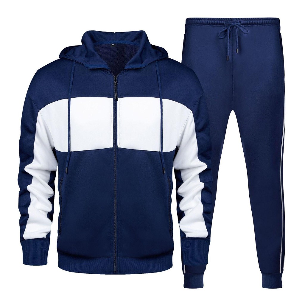 Tracksuit — navy white zip