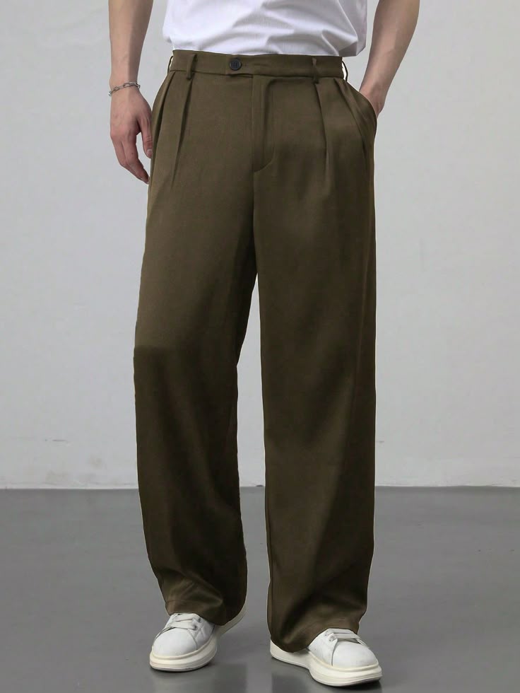wide legs pants — olive